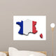 France Flag Map Shape Wall Decal