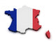 France Flag Map Shape Wall Decal