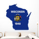 Wisconsin Map Wall Decal