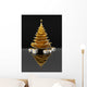 Golden and Abstract Christmas Wall Mural