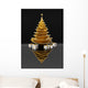 Golden and Abstract Christmas Wall Mural