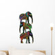 circus elephants in the ethnic style Wall Decal
