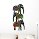 circus elephants in the ethnic style Wall Decal