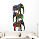 circus elephants in the ethnic style Wall Decal