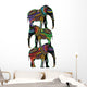 circus elephants in the ethnic style Wall Decal