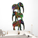 circus elephants in the ethnic style Wall Decal