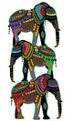 circus elephants in the ethnic style Wall Decal