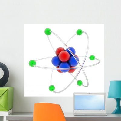 Atom Wall Decal shown on a wall