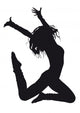 Dancer Silhouette White