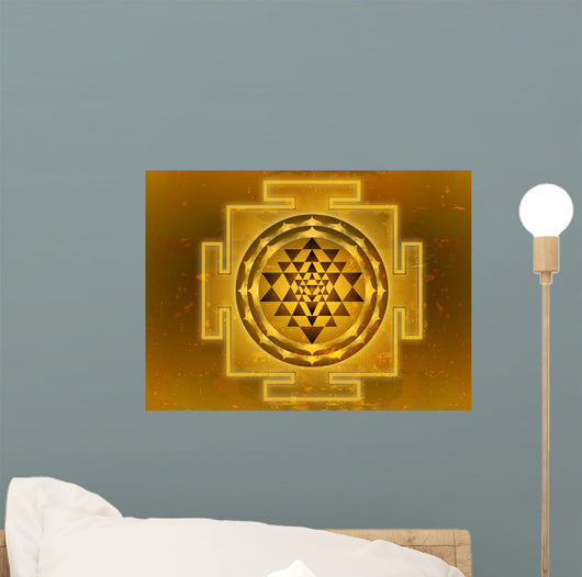 Grunge Shree Yantra Wall Mural