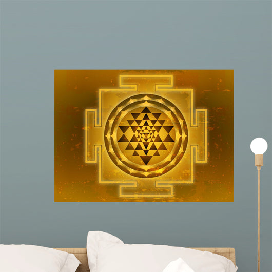 Grunge Shree Yantra Wall Mural