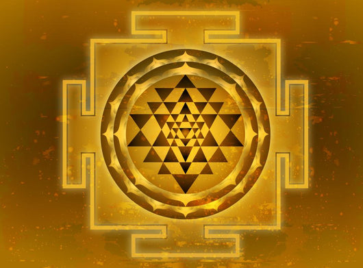 Grunge Shree Yantra Wall Mural