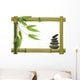 Bamboo  Frame with Zen Stones Wall Decal