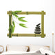 Bamboo  Frame with Zen Stones Wall Decal