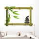 Bamboo  Frame with Zen Stones Wall Decal