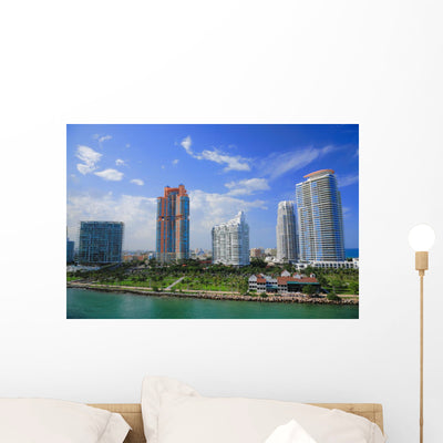 Miami Dayflorida Wall Mural shown on a wall