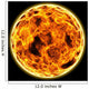 Flaming Sun Wall Mural