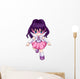 Chibi Style Illustration of a Super-heroine Wall Decal