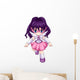 Chibi Style Illustration of a Super-heroine Wall Decal