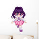Chibi Style Illustration of a Super-heroine Wall Decal