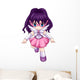 Chibi Style Illustration of a Super-heroine Wall Decal