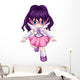 Chibi Style Illustration of a Super-heroine Wall Decal