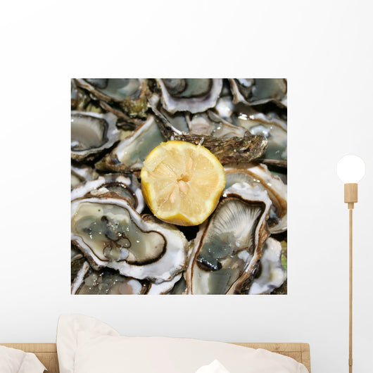 fresh oysters ready to eat Wall Mural