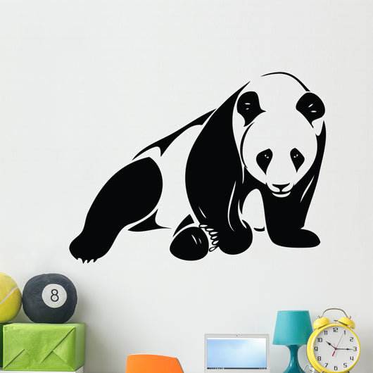 Isolated Panda Illustration Wall Decal