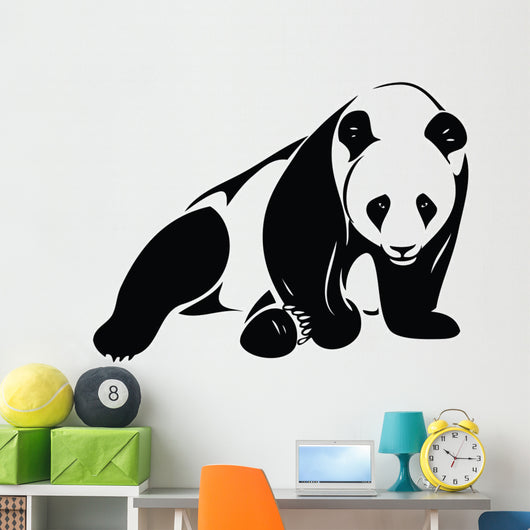 Isolated Panda Illustration Wall Decal