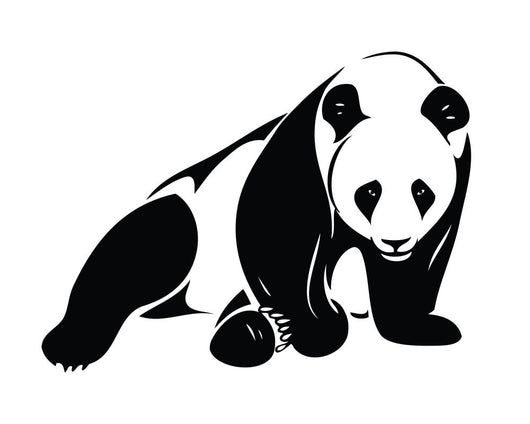 Isolated Panda Illustration Wall Decal