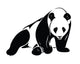 Isolated Panda Illustration Wall Decal