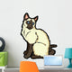 Siamese Cartoon Cat Wall Decal