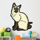 Siamese Cartoon Cat Wall Decal