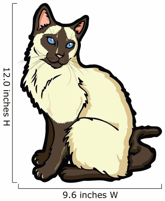 Siamese Cartoon Cat Wall Decal