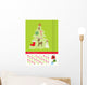 Christmas three background with moose and gingerbread man Wall Mural