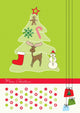 Christmas three background with moose and gingerbread man Wall Mural