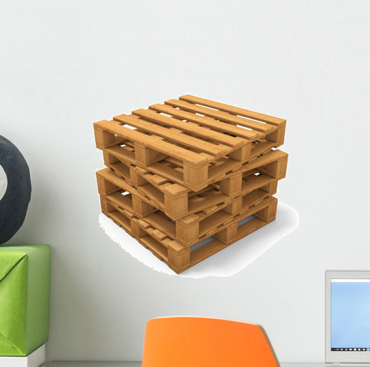 Four pallets stack Wall Decal