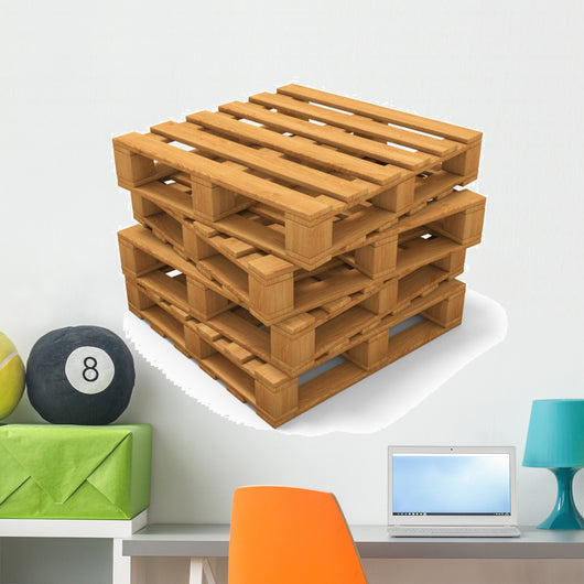 Four pallets stack Wall Decal