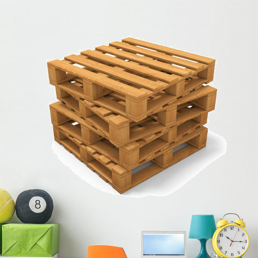 Four pallets stack Wall Decal
