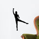 A silhouette of an attractive woman lifting weights Wall Decal