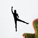 A silhouette of an attractive woman lifting weights Wall Decal