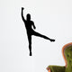 A silhouette of an attractive woman lifting weights Wall Decal