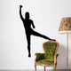 A silhouette of an attractive woman lifting weights Wall Decal