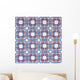 Azulejo with Red Squares Wall Mural