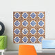 Azulejo with Brown Squares Wall Mural