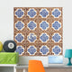 Azulejo with Brown Squares Wall Mural