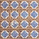 Azulejo with Brown Squares Wall Mural