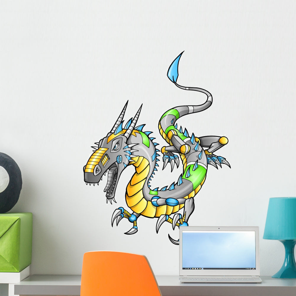 Robot Cyborg Dragon Vector Wall Mural – Wallmonkeys