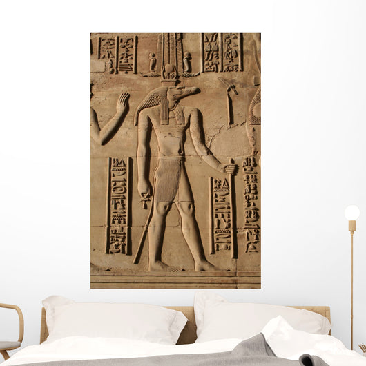 Carving of Sobek at Kom Ombo Wall Mural