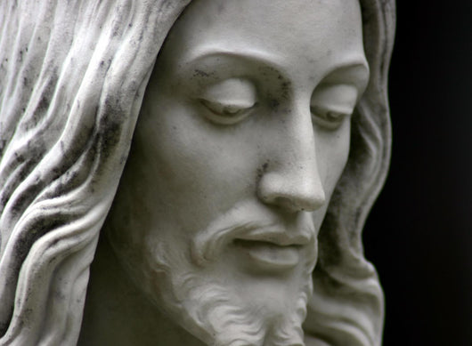 Jesus black and white, close-up Wall Mural